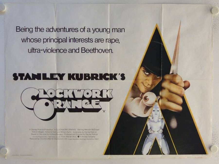 A Clockwork Orange original release British Quad movie poster